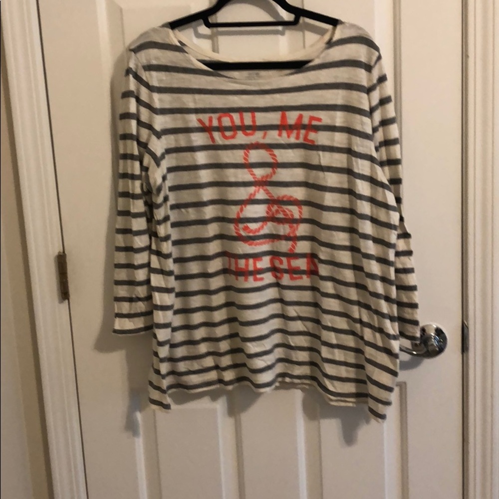 You, Me & The Sea boatneck shirt